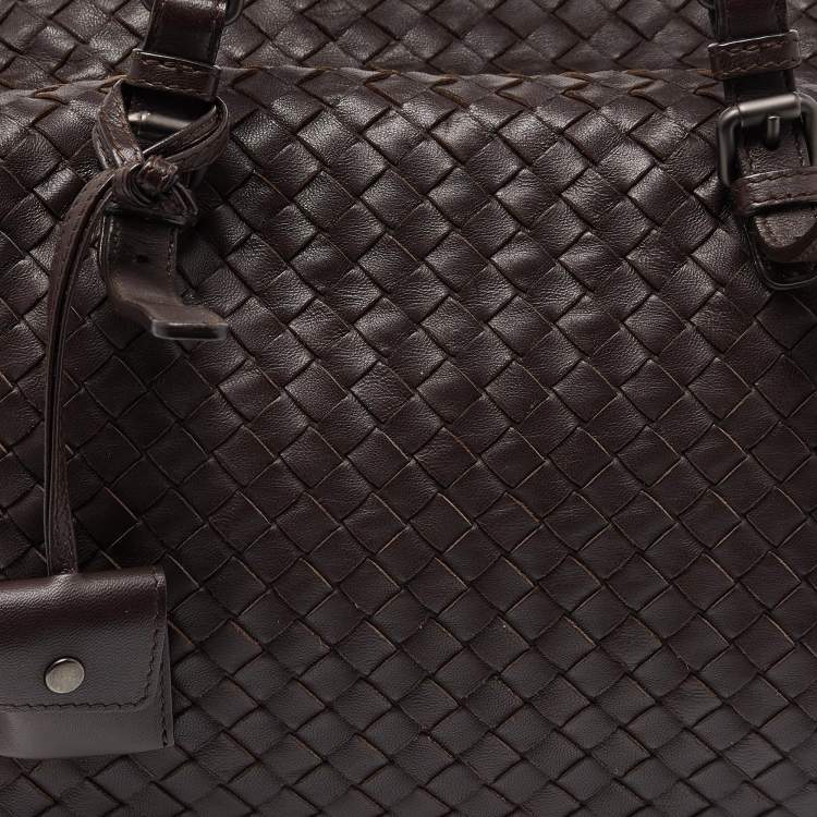 Pre Owned Bottega Veneta Brown Intrecciato Leather Montaigne Bag