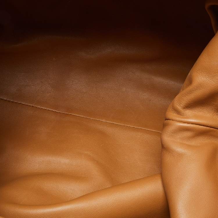 Pre Owned Bottega Veneta Brown Intrecciato Leather The Pouch Clutch