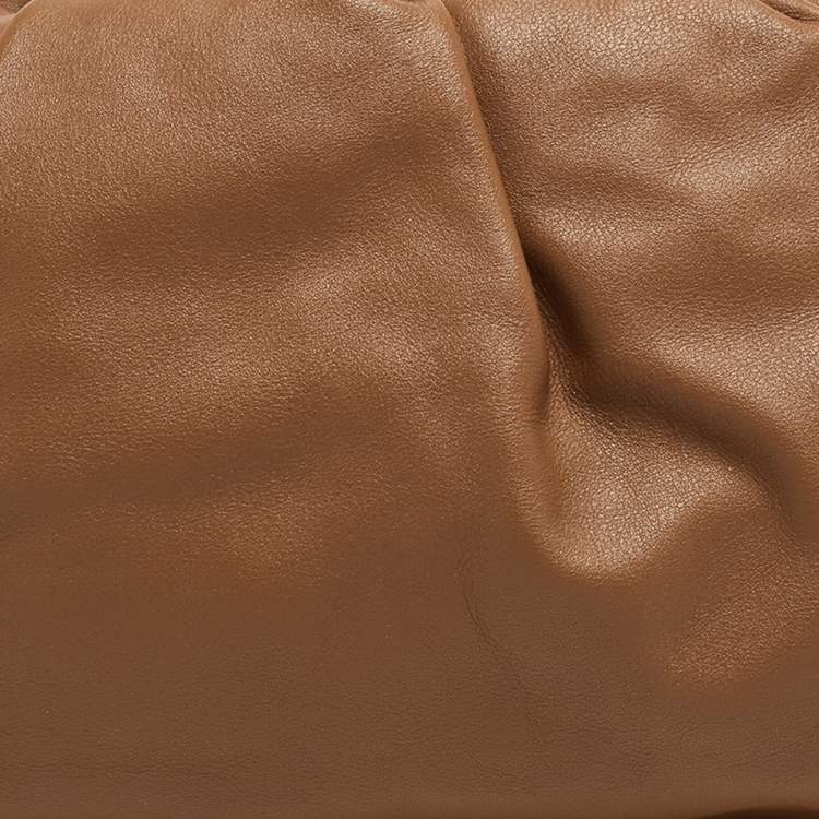 Pre Owned Bottega Veneta Brown Leather Chain Pouch Shoulder Bag