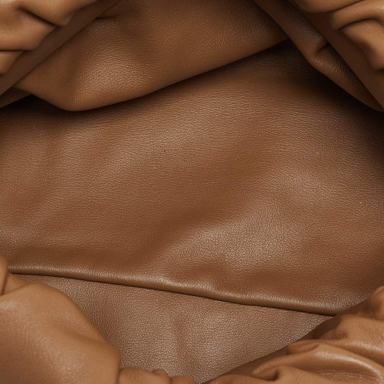 Pre Owned Bottega Veneta Brown Leather Chain Pouch Shoulder Bag