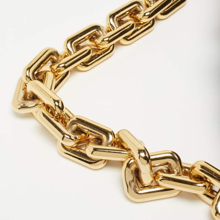 Pre Owned Bottega Veneta Black Leather Chain Pouch Shoulder Bag