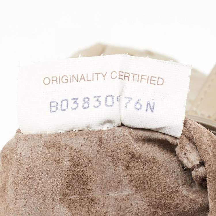 Pre Owned Bottega Veneta Beige Intreccaito Leather Chain Bag