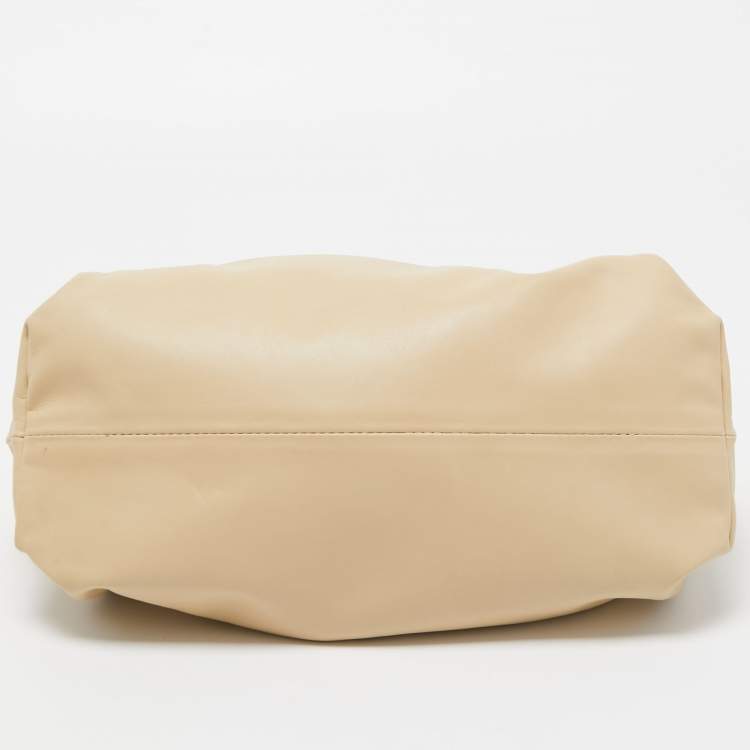 Pre Owned Bottega Veneta Beige Leather The Chain Pouch Bag