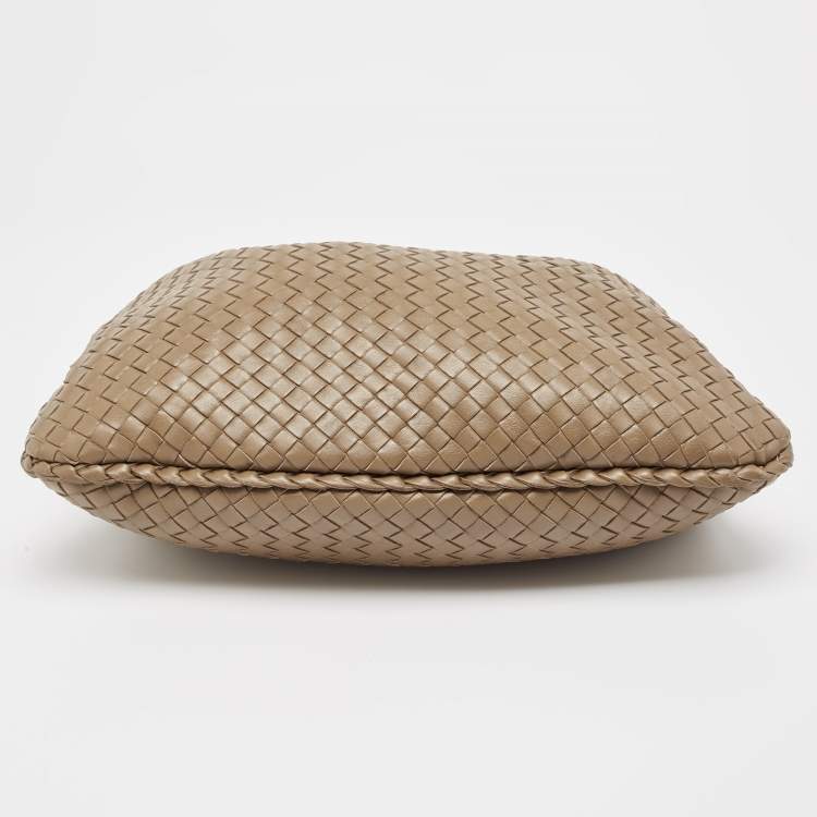 Pre Owned Bottega Veneta Grey Intrecciato Leather Small Hobo