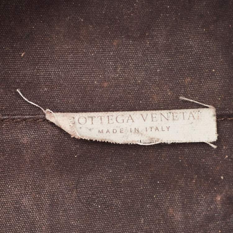 Pre Owned Bottega Veneta Brown Python Zip Pouch