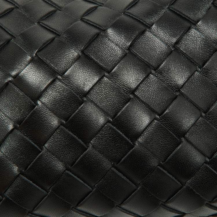 Pre Owned Bottega Veneta Black Intrecciato Leather Mini Loop Camera Crossbody Bag