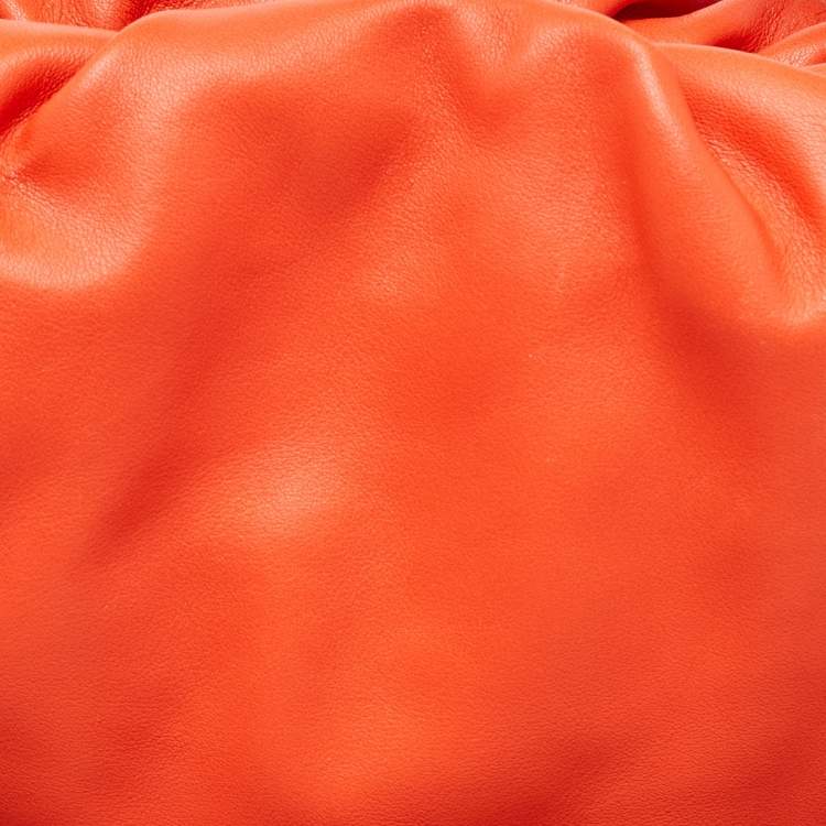 Pre Owned Bottega Veneta Orange Leather The Chain Pouch Bag