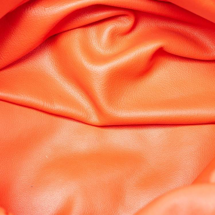 Pre Owned Bottega Veneta Orange Leather The Chain Pouch Bag