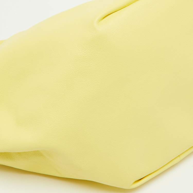 Pre Owned Bottega Veneta Yellow Leather Mini Double Knot Hobo
