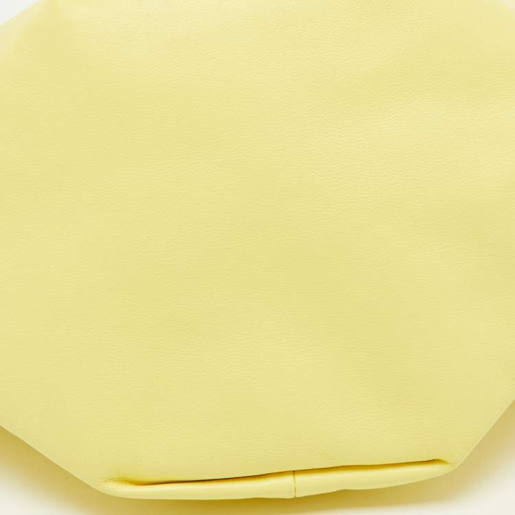 Pre Owned Bottega Veneta Yellow Leather Mini Double Knot Hobo