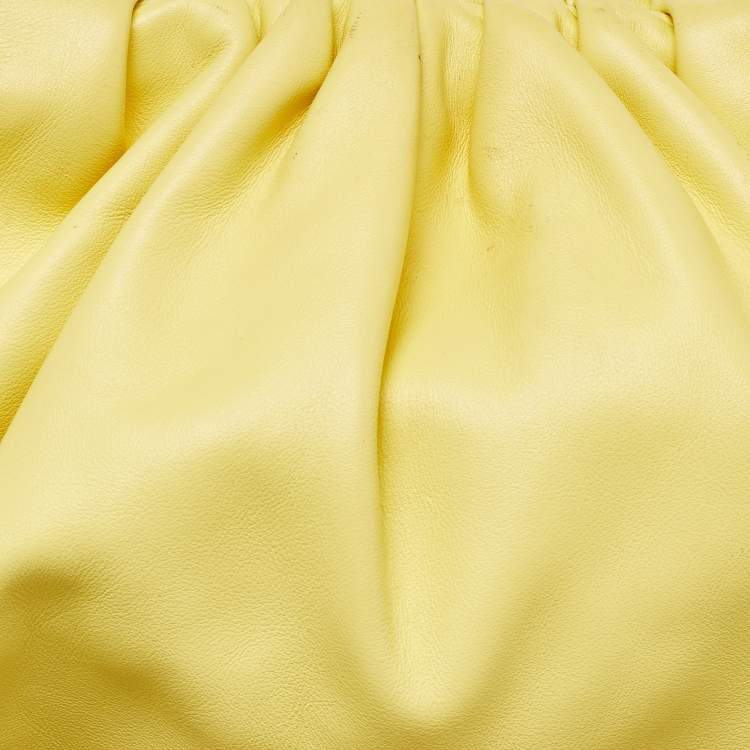 Pre Owned Bottega Veneta Yellow Leather The Pouch Clutch