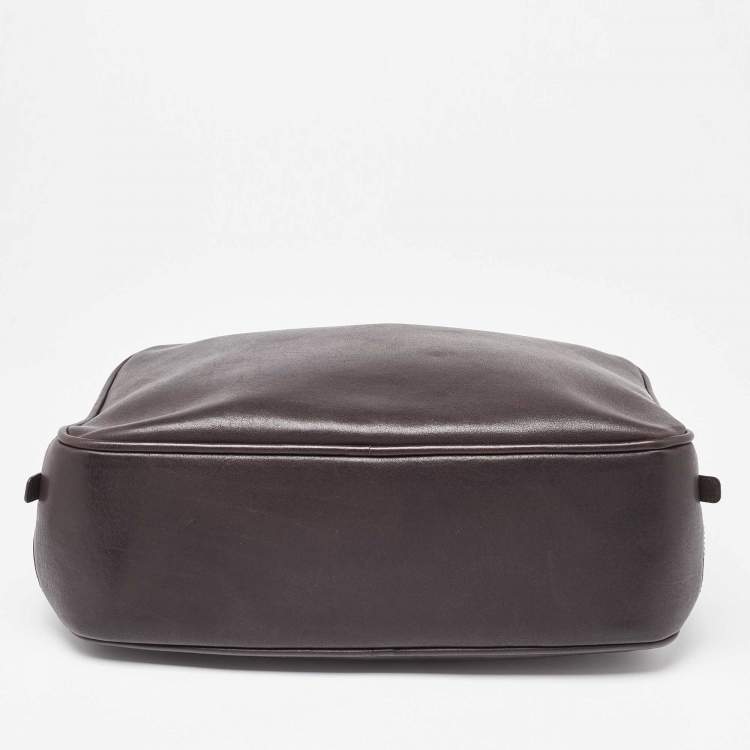 Pre Owned Bottega Veneta Brown Intrecciato Leather Briefcase 