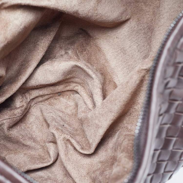 Pre Owned Bottega Veneta Brown Intrecciato Leather Large Veneta Hobo