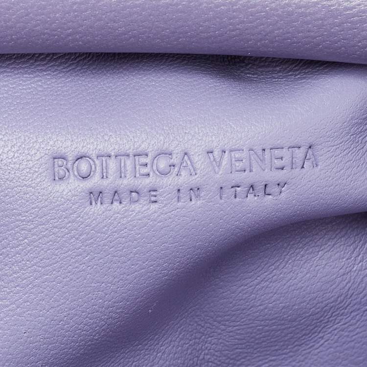 Pre Owned Bottega Veneta Purple Intrecciato Leather Mini The Pouch Bag