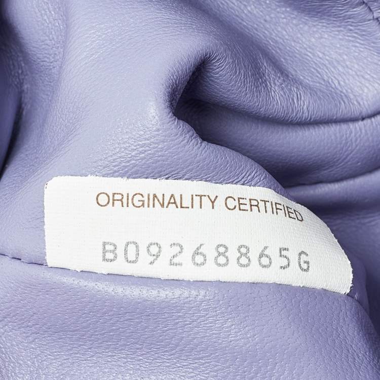 Pre Owned Bottega Veneta Purple Intrecciato Leather Mini The Pouch Bag