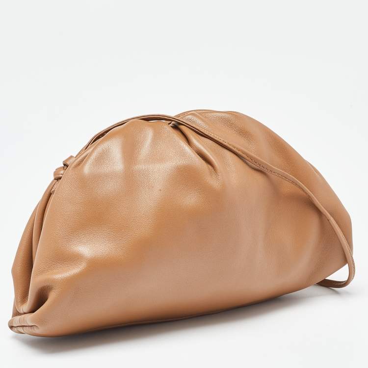 Pre Owned Bottega Veneta Brown Leather Mini The Pouch Bag