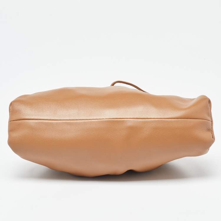 Pre Owned Bottega Veneta Brown Leather Mini The Pouch Bag
