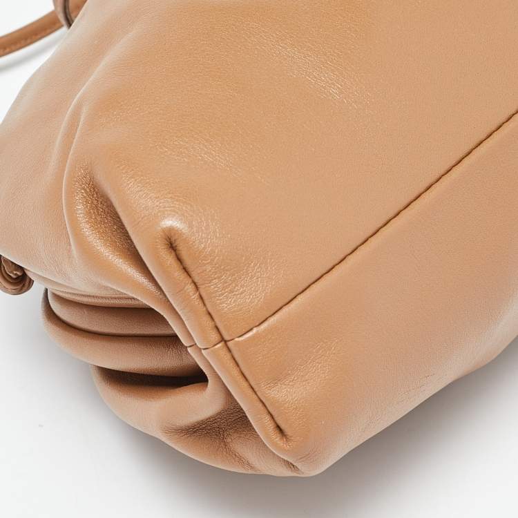 Pre Owned Bottega Veneta Brown Leather Mini The Pouch Bag