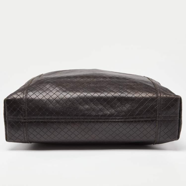 Pre Owned Bottega Veneta Brown Intrecciato Leather Shopper Tote