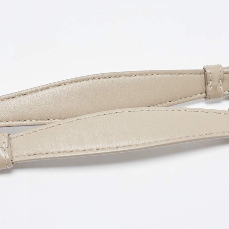 Pre Owned Bottega Veneta Grey Woven Leather Small Olimpia Shoulder Bag