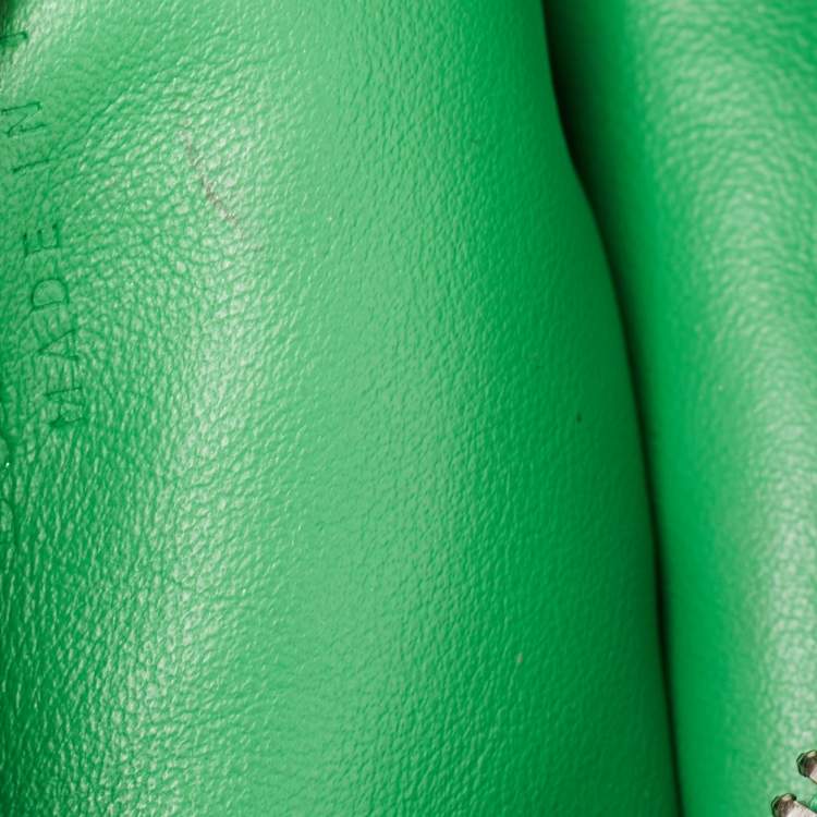 Pre Owned Bottega Veneta Green Intrecciato Leather Mini Jodie Hobo