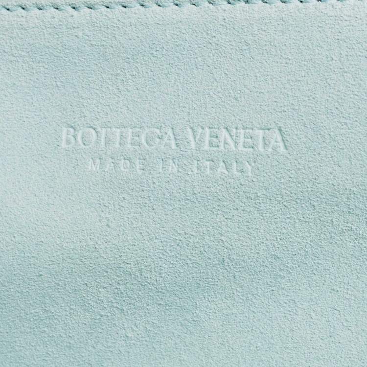 Pre Owned Bottega Veneta Deep Blue Intrecciato Leather Large Arco Tote