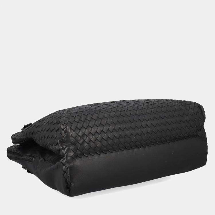 Pre Owned Bottega Veneta  Women's Leather Handbag - Black - One Size