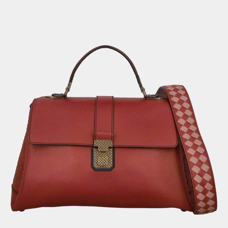 Bottega Veneta Women s Leather Handbag Burgundy One Size