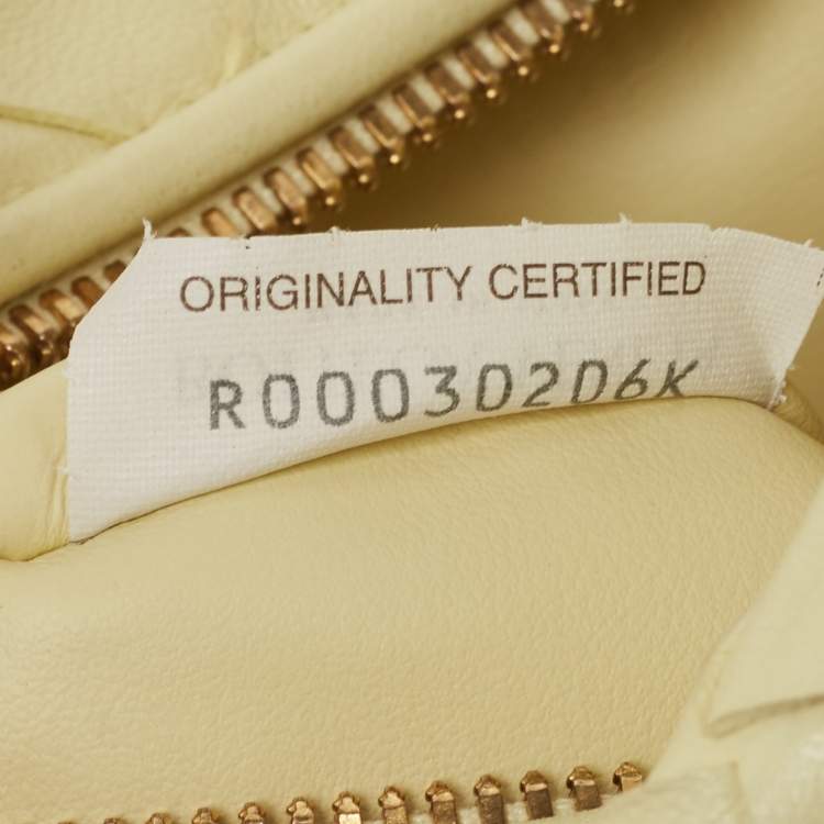 Pre Owned Bottega Veneta Light Yellow Intrecciato Leather Mini Jodie Hobo