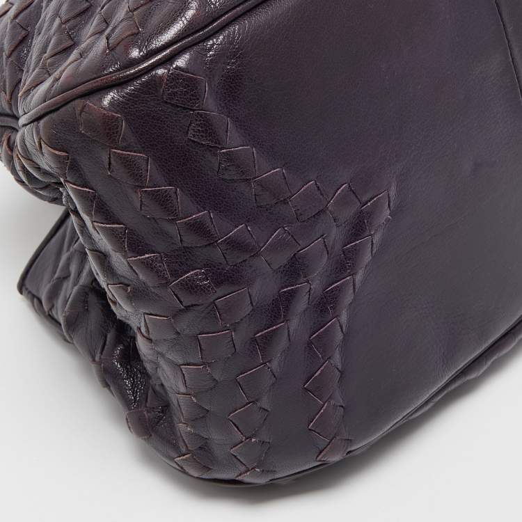 Pre Owned  Bottega Veneta Purple Intrecciato Leather Tote