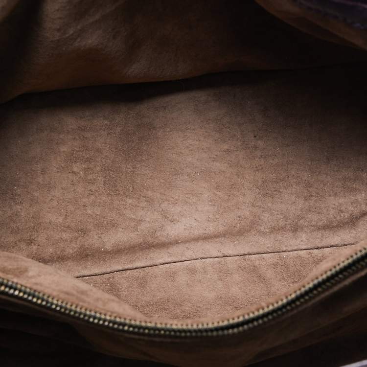 Pre Owned  Bottega Veneta Purple Intrecciato Leather Tote