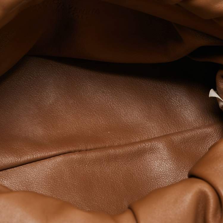 Pre Owned Bottega Veneta Brown Leather The Chain Pouch Bag
