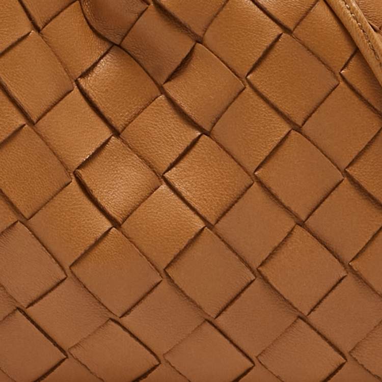 Pre Owned Bottega Veneta Brown Intrecciato Leather Mini The Pouch Bag