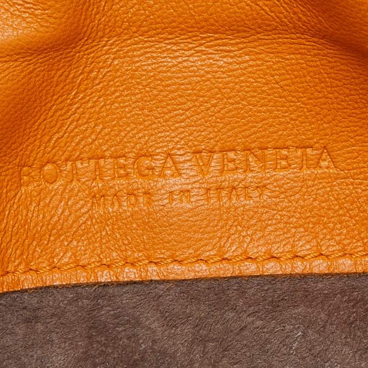 مملوكة مسبقًا Bottega Veneta Mustard Intrecciato Leather Flap Chain Bag