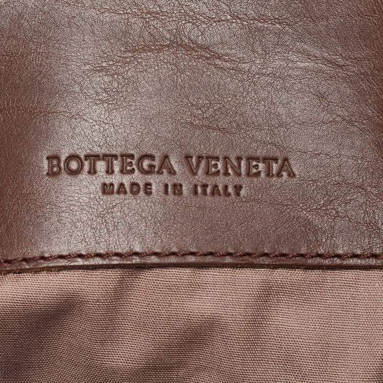Pre Owned Bottega Veneta Brown/Black Intrecciato Leather Tote