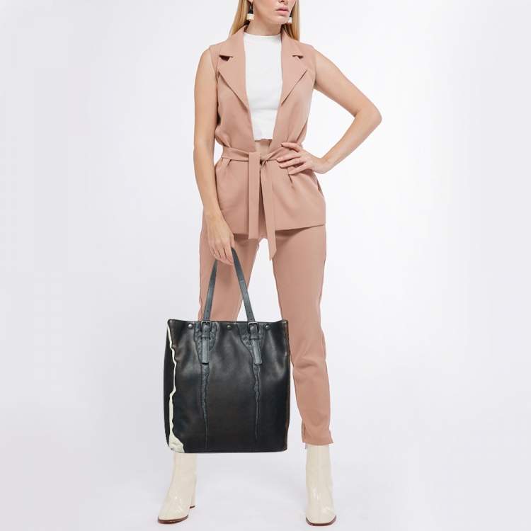 Pre Owned Bottega Veneta Multicolor Leather Shopper Tote