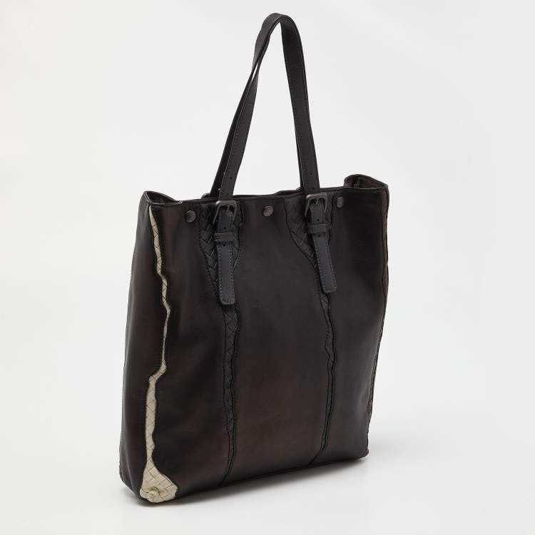 Pre Owned Bottega Veneta Multicolor Leather Shopper Tote