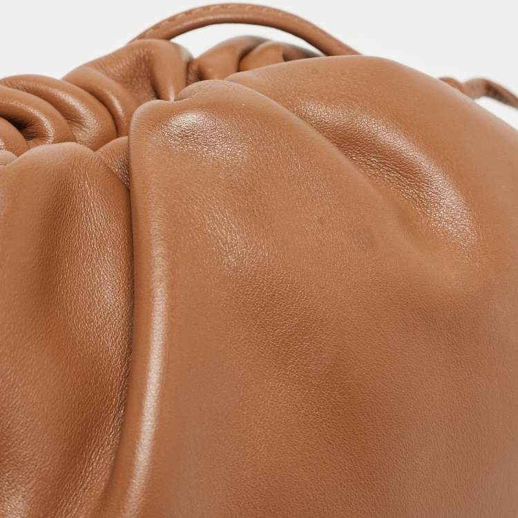 Pre Owned Bottega Veneta Brown Leather Mini The Pouch Bag