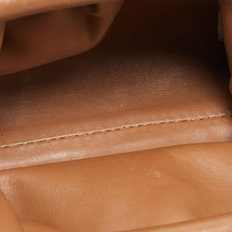Pre Owned Bottega Veneta Brown Leather Mini The Pouch Bag