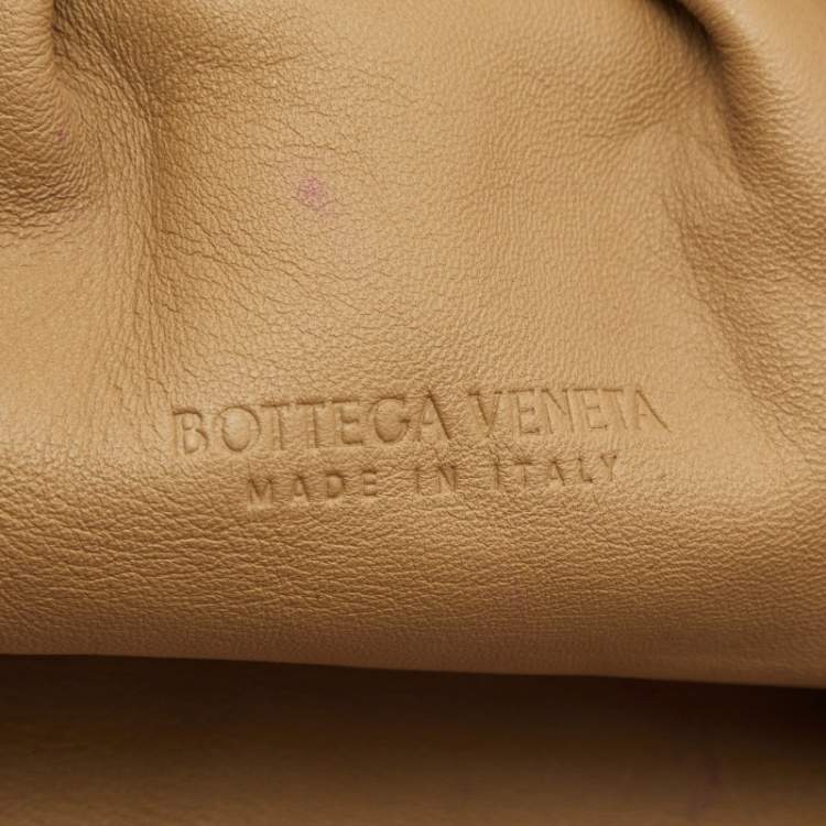 Pre Owned Bottega Veneta Brown Intrecciato Leather The Pouch Clutch