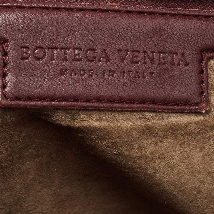 Pre Owned Bottega Veneta Purple Intrecciato Leather Nodini Crossbody Bag