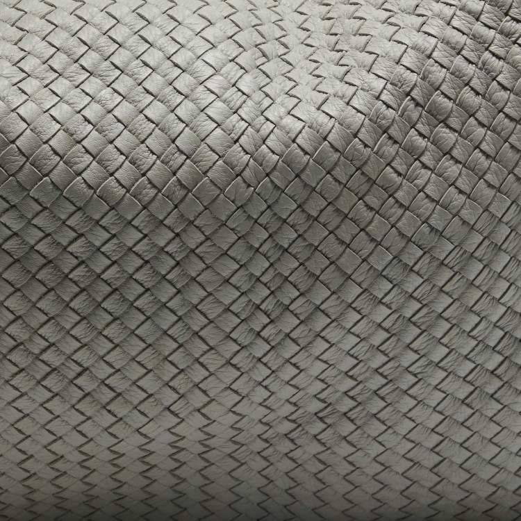 Pre Owned Bottega Veneta Grey Intrecciato Leather and Alligator Oversized Hobo