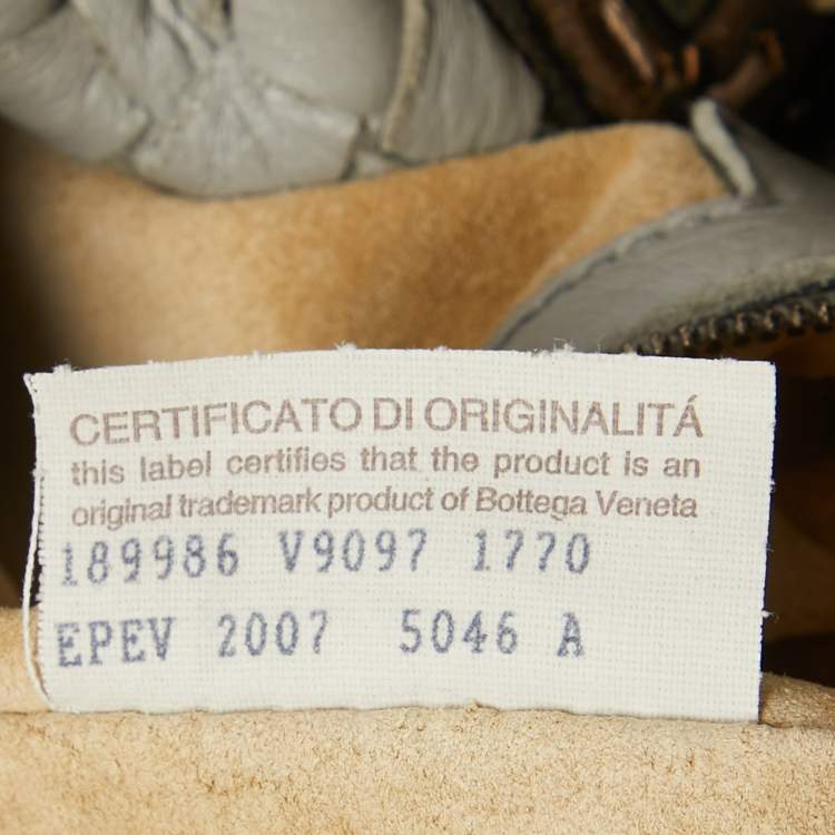 Pre Owned Bottega Veneta Grey Intrecciato Leather and Alligator Oversized Hobo