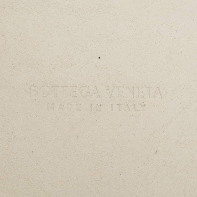 Pre Owned Bottega Veneta White Intrecciato Leather Arco Tote