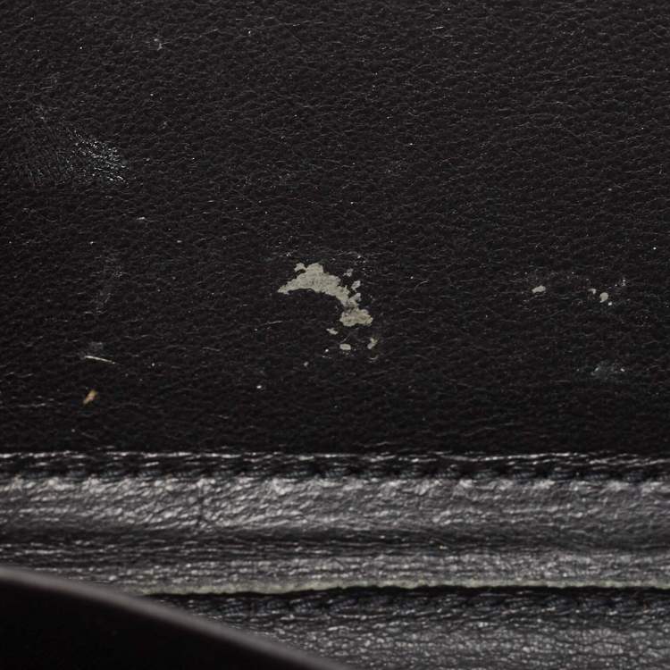 Pre Owned Bottega Veneta Black Intrecciato Leather Zip Around Wallet