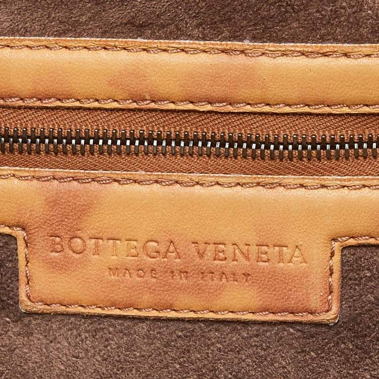 مملوكة مسبقًا Bottega Veneta Beige Intrecciato Leather Embroidered Floral Satchel