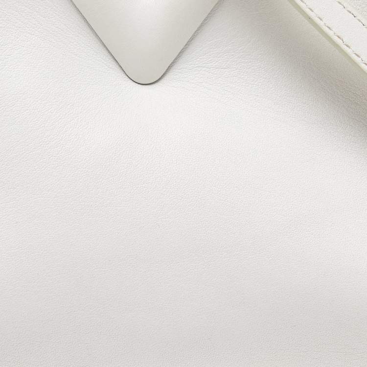 Pre Owned Bottega Veneta White Intrecciato Leather Point Shoulder Bag