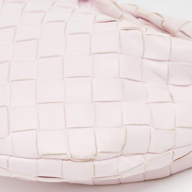 Pre Owned Bottega Veneta Blush Pink Intrecciato Leather Mini Jodie Hobo