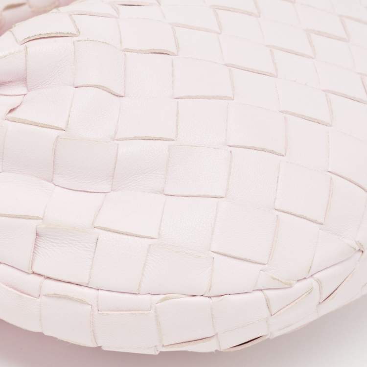 Pre Owned Bottega Veneta Blush Pink Intrecciato Leather Mini Jodie Hobo