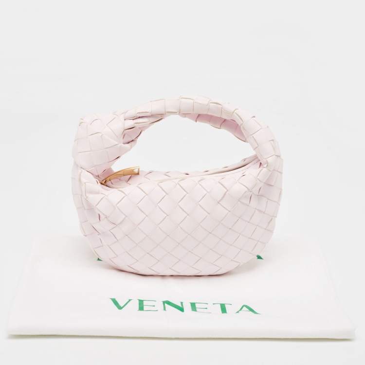 Pre Owned Bottega Veneta Blush Pink Intrecciato Leather Mini Jodie Hobo